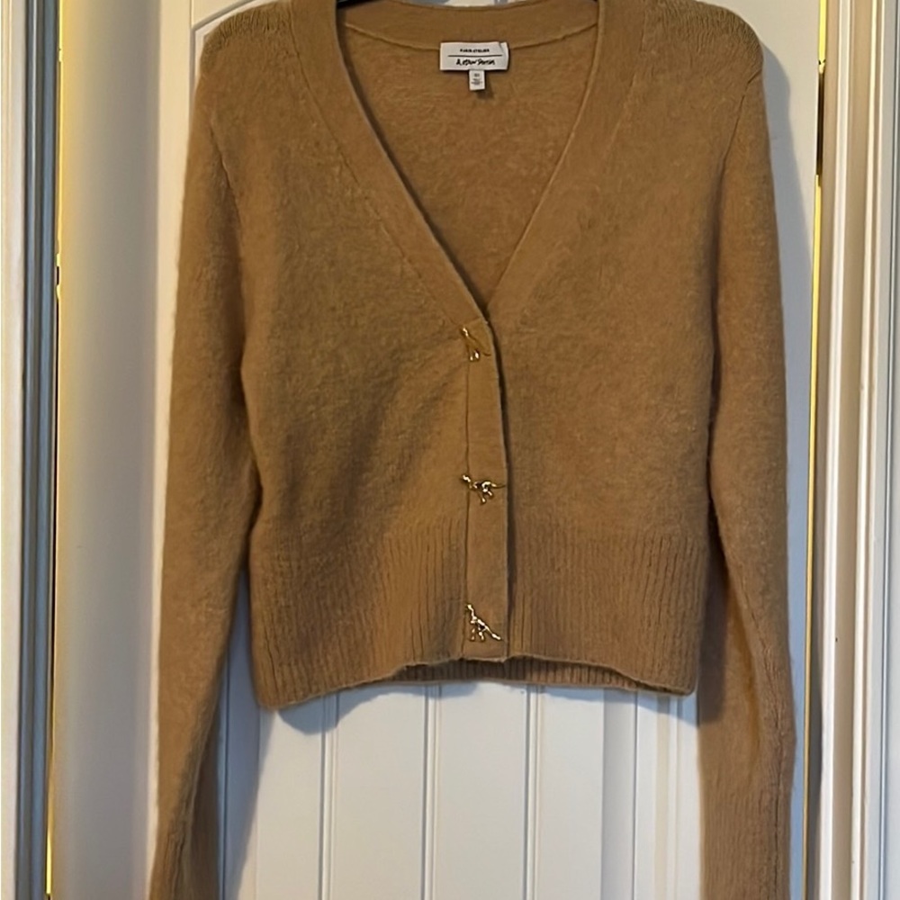 & OTHER STORIES SMALL BEIGE WOOL CARDIGAN